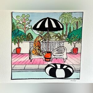 Watercolor and ink art print 8.5x11in signed and numbered by me